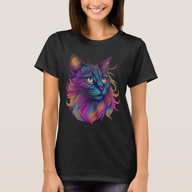 Galactic Feline Majesty T-Shirt (Front)