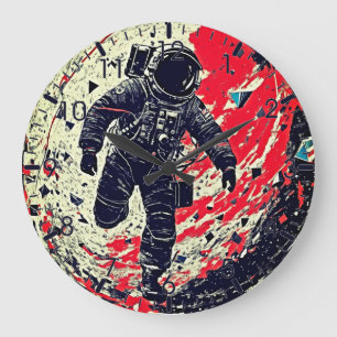 Galactic Fragmentation - Astronaut  Large Clock