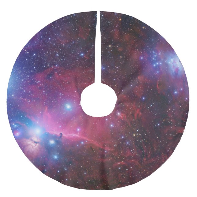 GALACTIC GALAXY SPACE THEMED CHRISTMAS TREE BRUSHED POLYESTER TREE SKIRT (Front)