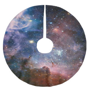 GALACTIC GALAXY SPACE THEMED CHRISTMAS TREE BRUSHED POLYESTER TREE SKIRT