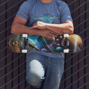 Galactic Gears" Skateboard