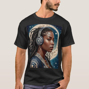 Galactic Goddess Headphones Art Tee