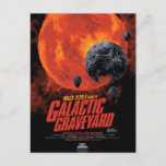 Galactic Graveyard Poster, Macs 2129-1. Postcard<br><div class="desc">Galactic Graveyard Poster, MACS 2129-1. This chillingly haunted galaxy mysteriously stopped making stars only a few billion years after the Big Bang! It became a cosmic cemetery, illuminated by the red glow of decaying stars. Dare to enter, and you might encounter the frightening corpses of exoplanets or the final death...</div>