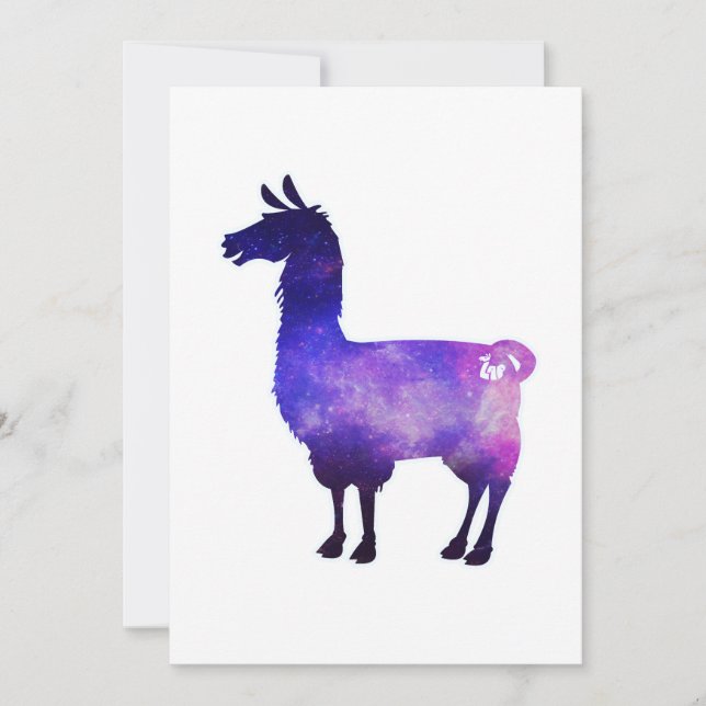 Galactic Llama Invitation (Front)