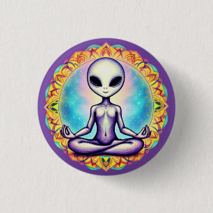 Galactic Meditation 1 Inch Round Button