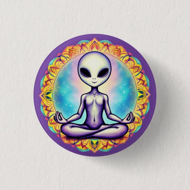 Galactic Meditation 1 Inch Round Button (Front)