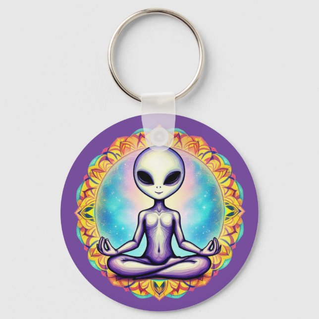 Galactic Meditation Keychain (Front)