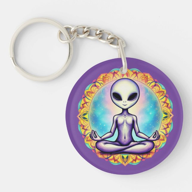 Galactic Meditation Keychain (Front)