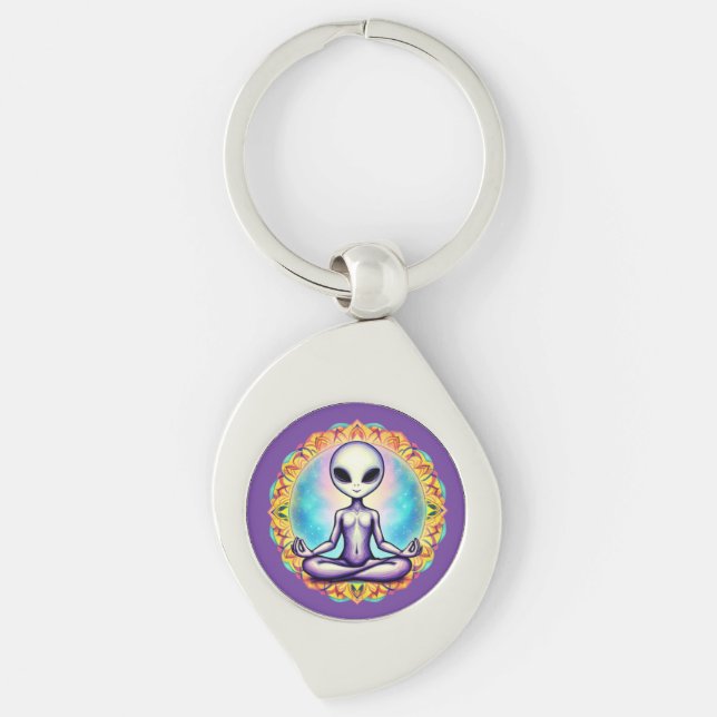Galactic Meditation Keychain (Front)