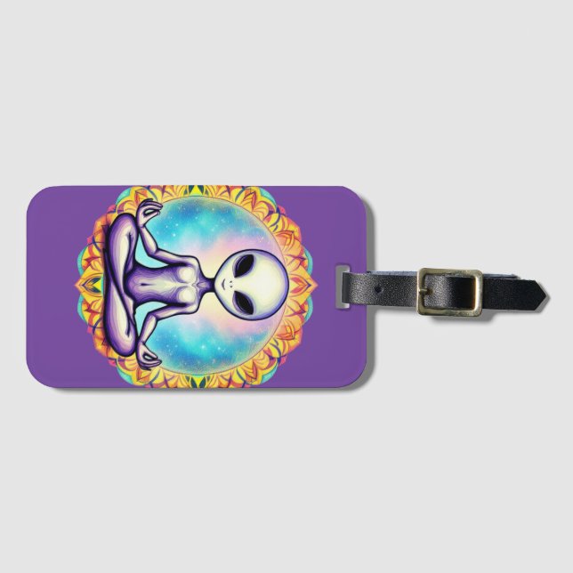Galactic Meditation Luggage Tag (Front Horizontal)