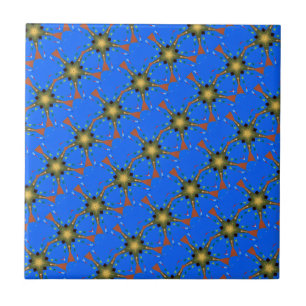 galactic moroccan blue tile