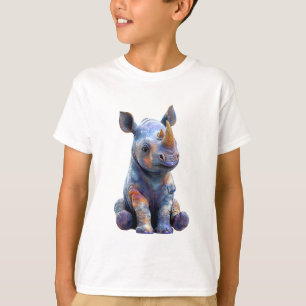 Galactic Nebula Baby Rhino Kids T-Shirt