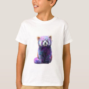 Galactic Nebula Cosmic Red Panda Kids T-Shirt