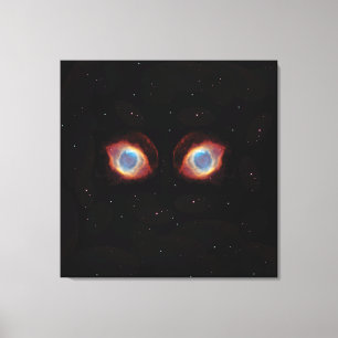 Galactic Nebula Eyes Poster Canvas Print
