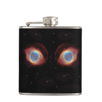 Galactic Nebula Eyes Vinyl Wrapped Flask