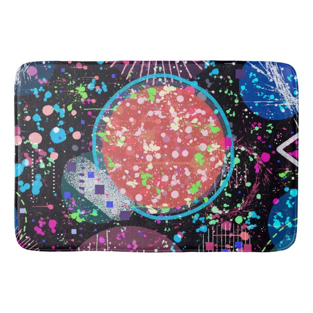 Galactic Neighbourhood: Abstract Art  Bath Mat (Front)