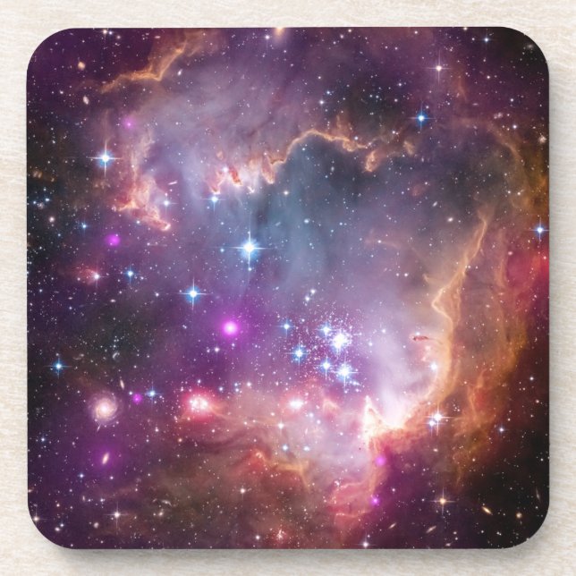 Galactic Outer Space Purple Nebulae Coaster (Front)