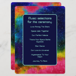 Galactic Sci-Fi Wedding Music Program