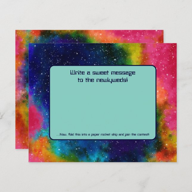 Galactic Sci-Fi Wedding Rocket Ship Contest Paper (Front/Back)