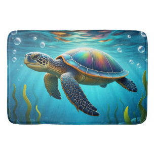 Galactic Sea Turtle Bath Mat