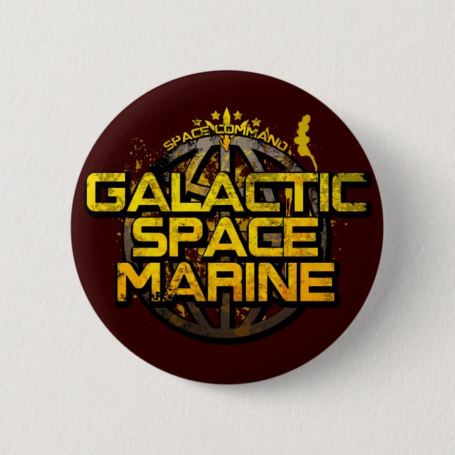 Galactic Space Marine Badge 2 Inch Round Button (Front)