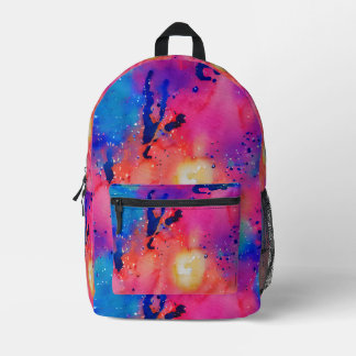 Galactic Splash: Cosmic Watercolor Backpack