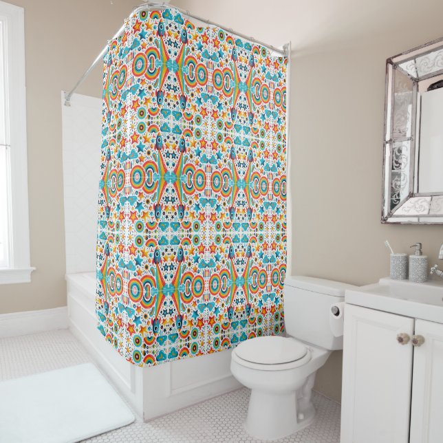  "Galactic Splash" Shower Curtain (In Situ)