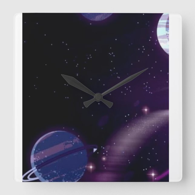 Galactic  square wall clock (Front)