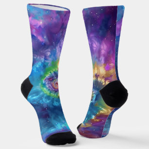 Galactic Swirl - Cosmic Tie-Dye Socks
