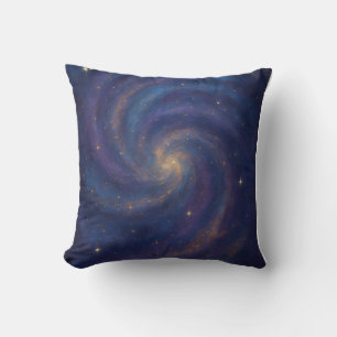 Galactic Swirl Throw Pillow