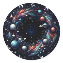 Galactic Swirl Wreath Sticker