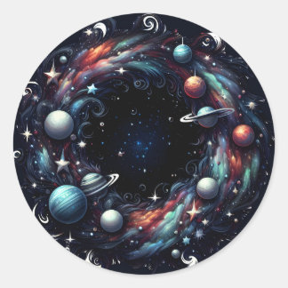 Galactic Swirl Wreath Sticker