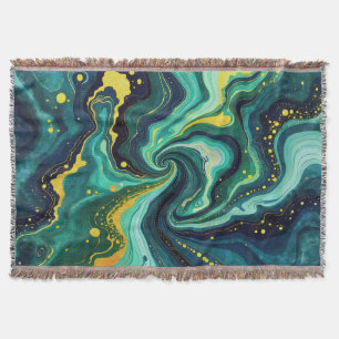 Galactic Swirls in Vivid Colors 2 Throw Blanket