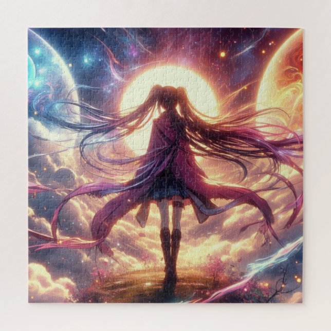 Galactic Twilight: Whispers of the Cosmos Jigsaw Puzzle (Vertical)