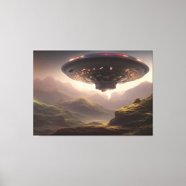 Galactic UFO Canvas Print (Front)