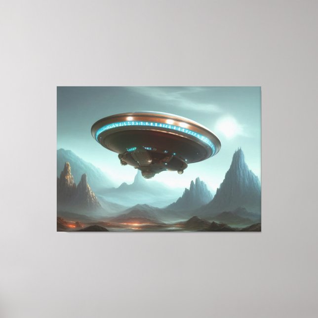 Galactic UFO Canvas Print (Front)