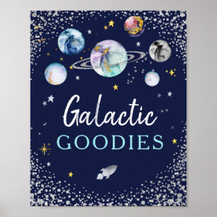 Galactique Goodies Space Galaxy Poster d'anniversa
