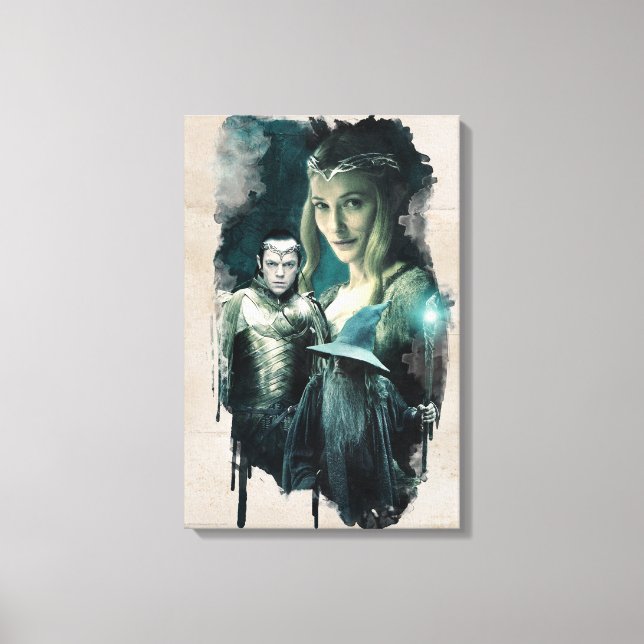 Galadriel, ELROND™, & Gandalf Graphic Canvas Print (Front)