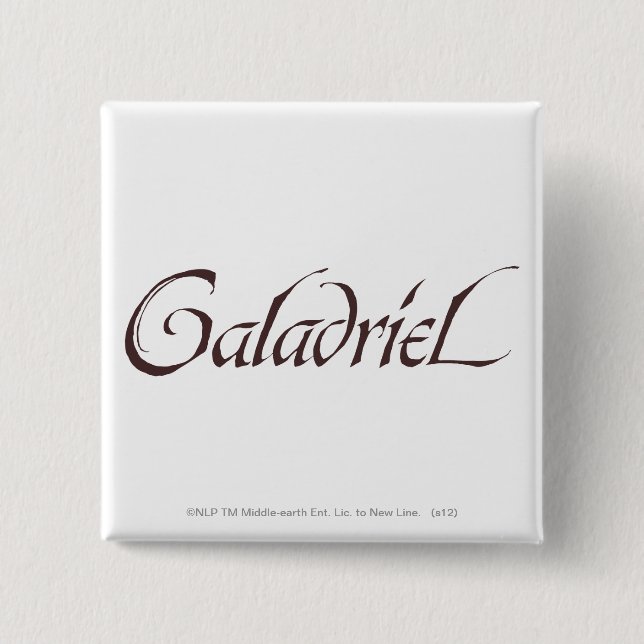 Galadriel Name Solid 2 Inch Square Button (Front)