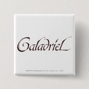 Galadriel Name Solid 2 Inch Square Button