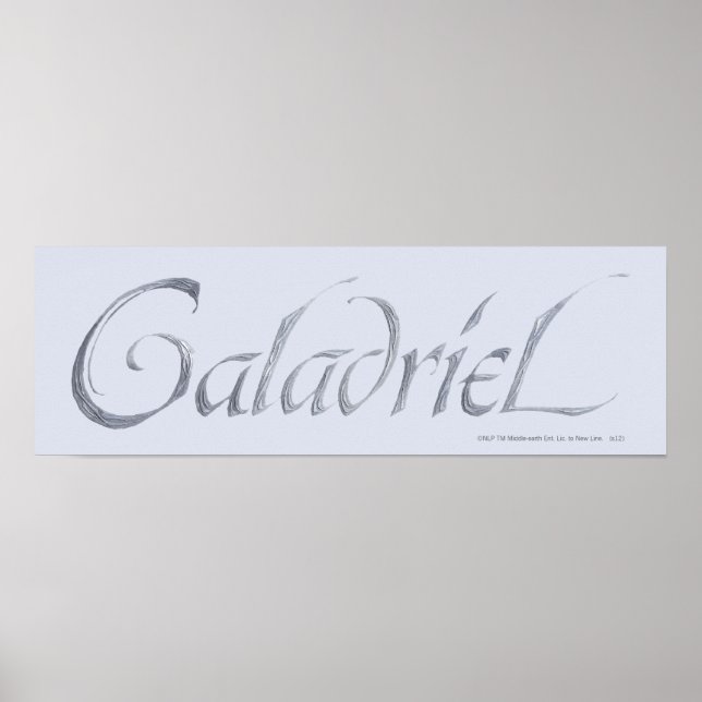Galadriel Name Textured Poster (Front)