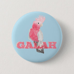 Galah Australain Bird 2 Inch Round Button