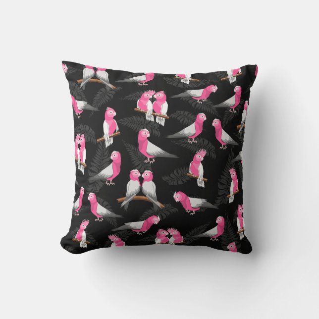 Galah Australian Bird Pattern Throw Pillow (Front)
