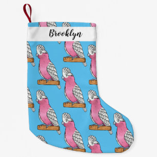 Galah bird cartoon illustration small christmas stocking