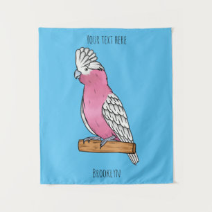 Galah bird cartoon illustration  tapestry