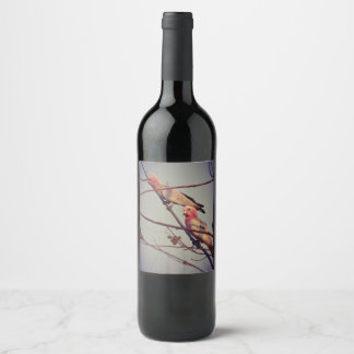 Galah birds in tree2 wine label