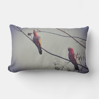 Galah birds in tree 3 lumbar pillow