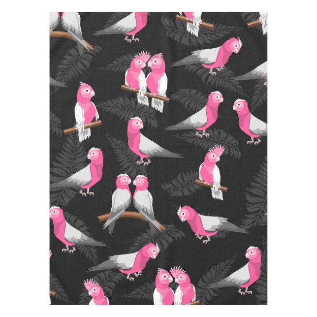 Galah pink cockatoo pattern tablecloth (Front)