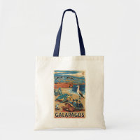 Galapagos Animals Travel Art Vintage
