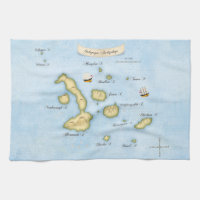 Galapagos Archipelago Nautical Map With Ships Kitc